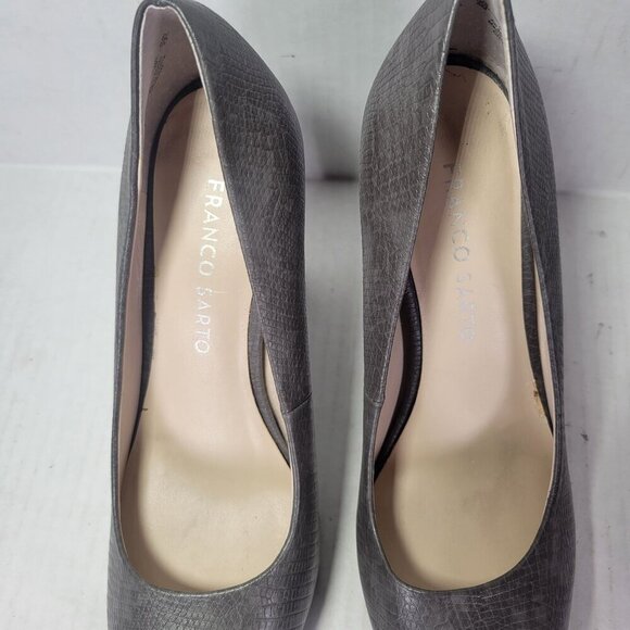 Franco Sarto Cicero Gray Textured Faux Leather High Heels Size 6M - Picture 7 of 8